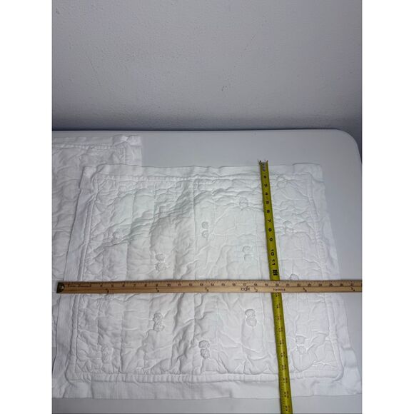 Rare Pottery Barn Set of 2 White Standard Pillow Sham Cotton - Picture 5 of 16